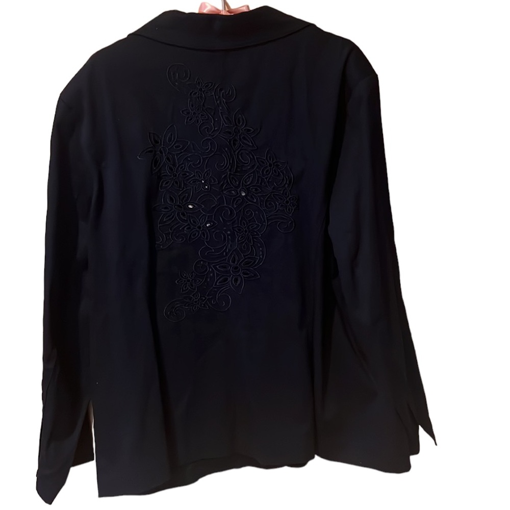 Susan Graver Black Blazer size 1X - Picture 3 of 8